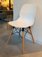 6 Eetkamerstoelen Wit+Hout, Huis en Inrichting, Stoelen, Ophalen, Gebruikt, Wit, Scandinavisch