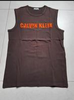 Calvin Klein bruine en oranje tanktop voor heren, maat M, Calvin Klein, Bruin, Maat 48/50 (M), Ophalen of Verzenden