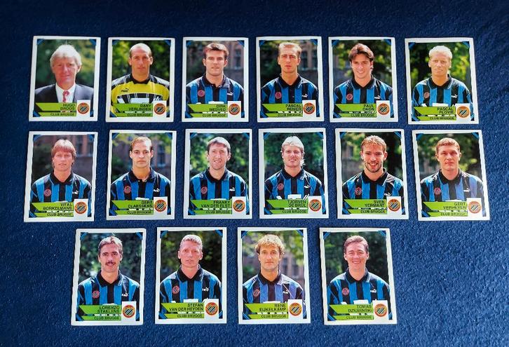 16 versch Panini stickers voetbal ' FB 1995 - Club Brugge ', Verzamelen, Sportartikelen en Voetbal, Nieuw, Poster, Plaatje of Sticker