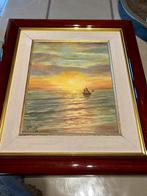 Peinture de Marine magnifique coucher de soleil