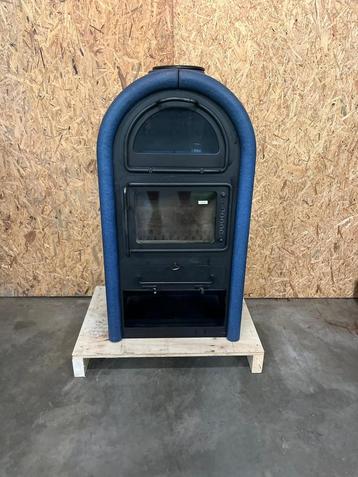 Retro houtkachel blauw Jydepejsen 8kw