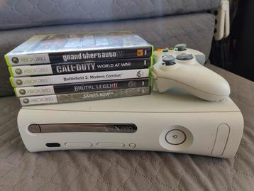 Xbox360 + 5 Games. beschikbaar voor biedingen
