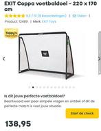 Voetbal goal 220x170 nieuw in doos, Ophalen, Nieuw