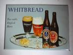 Whitbread extra stout pale ale, deux bières anglaises nobles, Panneau, Plaque ou Plaquette publicitaire, Comme neuf, Autres marques