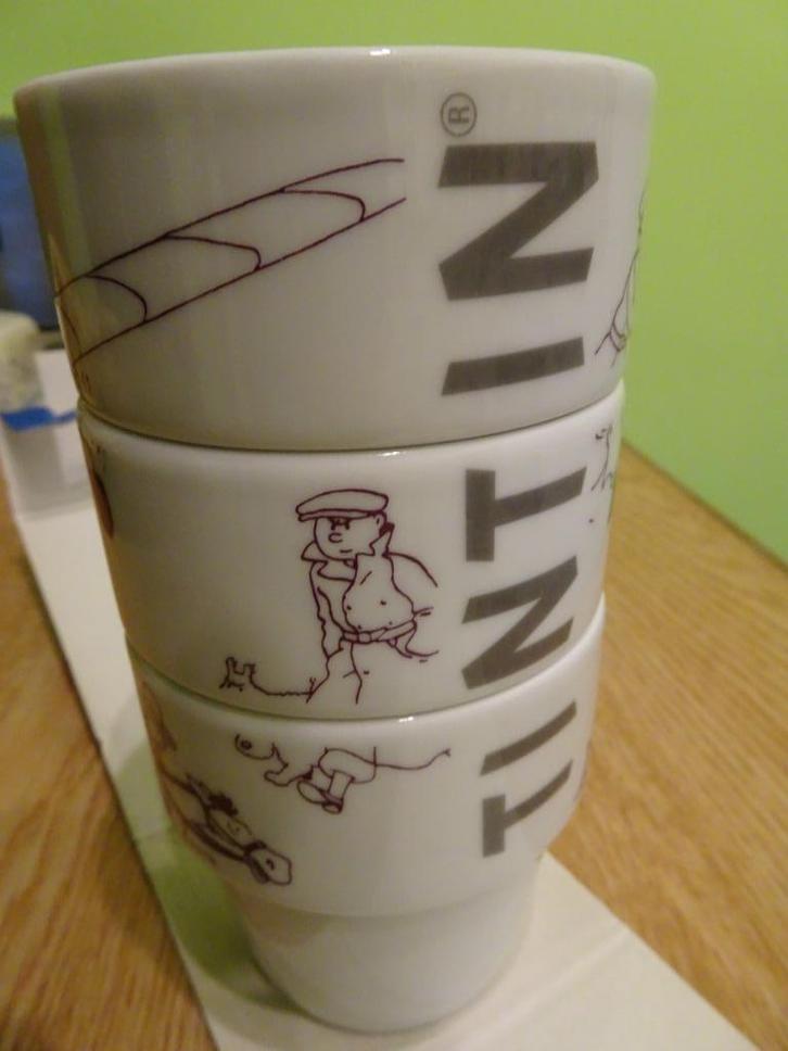 Tintin Cup Trio - Het gebroken oor, Verzamelen, Stripfiguren, Zo goed als nieuw, Gebruiksvoorwerp, Kuifje, Ophalen of Verzenden