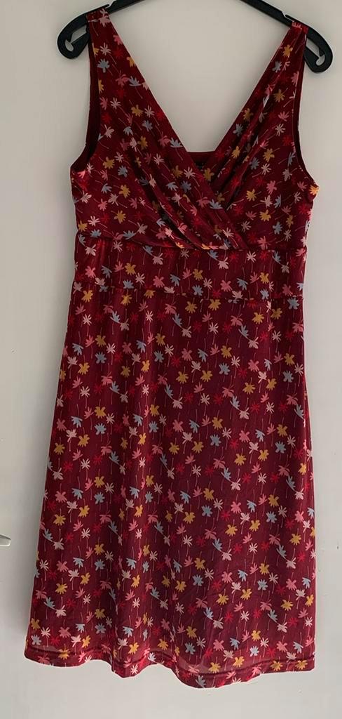 King Louie maat L, Kleding | Dames, Jurken, Gedragen, Maat 42/44 (L), Rood, Onder de knie, Ophalen