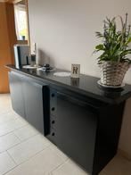 Zwarte dressoir, Huis en Inrichting, Kasten | Dressoirs, Ophalen, Gebruikt, 200 cm of meer, 25 tot 50 cm