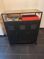 Kraft - Meuble de bar industriel à roulettes en métal, Maison & Meubles, Enlèvement, Comme neuf