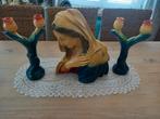 Madonna/maagd Maria en 2 kandelaars art Deco jaren '20, Ophalen