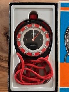 Heuer chronomètre Can Am réf. 804.502 vintage de 1972, Bijoux, Sacs & Beauté, Montres de sport, Comme neuf, Android, Rouge, Enlèvement ou Envoi