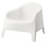 2 prachtige witte lounge stoelen voor tuin of terras, Tuin en Terras, Ophalen, Zo goed als nieuw