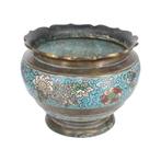 Chinese vaas van brons en cloisonne - exotische elegantie, Antiek en Kunst, Antiek | Vazen, Ophalen of Verzenden