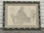 dessin personnage signe romeo dumoulin 1922, Antiek en Kunst, Ophalen of Verzenden