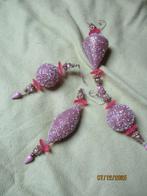 Pendentifs roses à paillettes de Noël, Enlèvement ou Envoi, Utilisé