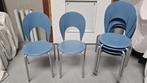 stoelen, Huis en Inrichting, Stoelen, Ophalen, Gebruikt, Blauw, Metaal