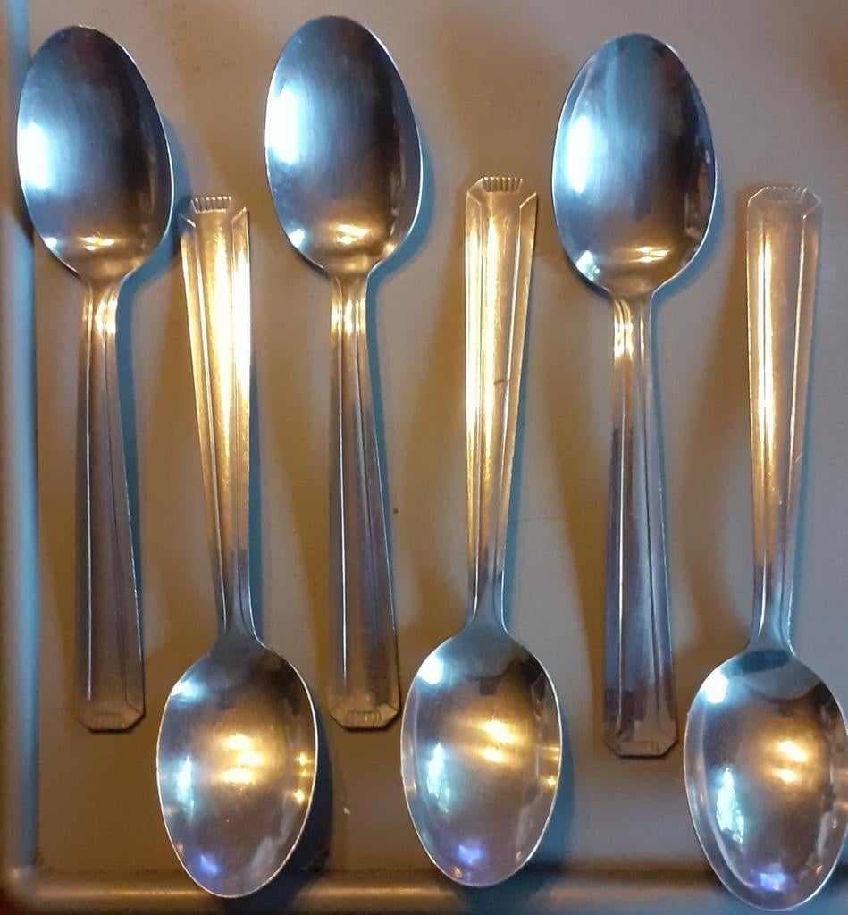 6 cuillères à soupe en inox (1), Maison & Meubles, Enlèvement ou Envoi, Utilisé