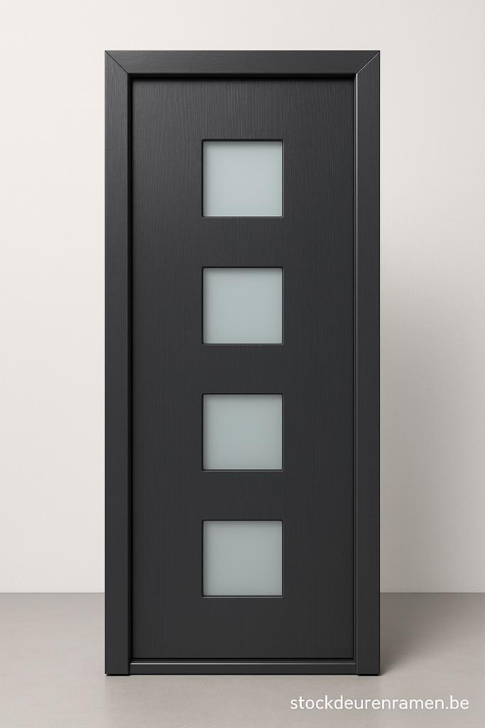 Opruiminng-PVC/Kunststof voordeur-met glas -98*210-wit-€695, Doe-het-zelf en Bouw, Deuren en Vliegenramen, Nieuw, Buitendeur, 200 tot 215 cm