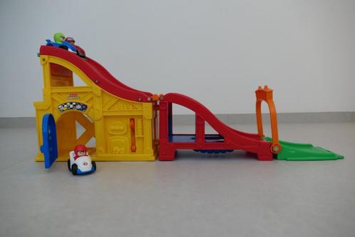 Fisher-Price - Little People racebaan, Kinderen en Baby's, Speelgoed | Fisher-Price, Gebruikt, Auto of Voertuig, Met geluid, Ophalen