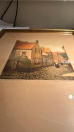 Ets van een Brugs landschap. Ondertekend, Ophalen