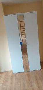 Armoire (x2) à deux portes Ikéa blanche avec miroir central, Maison & Meubles, Neuf, Autres essences de bois, 100 à 150 cm, Enlèvement