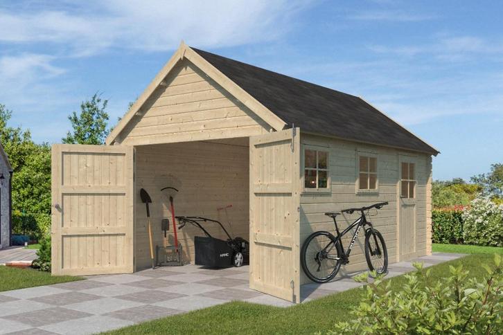 NIEUW houten garage 3611, Hobby en Vrije tijd, Overige Hobby en Vrije tijd, Nieuw, Verzenden