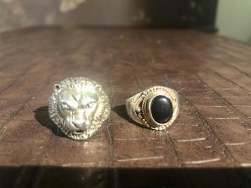 Heren ringen zilver, maat 9 en 10 te koop beschikbaar voor biedingen