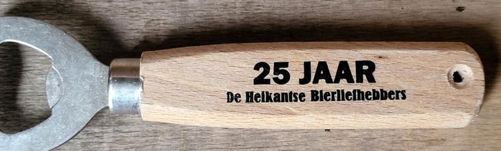 De Heikantse Bierliefhebbers houten flessenopene, Verzamelen, Biermerken, Zo goed als nieuw, Flesopener, Ophalen of Verzenden