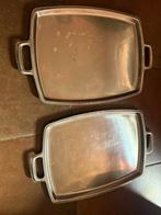 Plateaux en inox + 2 plateaux en verre, Maison & Meubles, Enlèvement