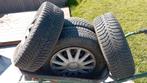 4 jantes tôle Fiat 500 avec Michelin hiver, Ophalen, Gebruikt