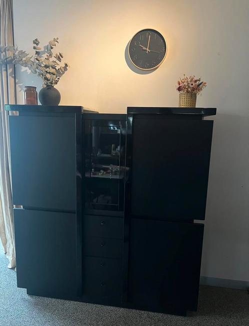 2x zwarte kast met marmer, Antiek en Kunst, Antiek | Meubels | Kasten, Ophalen