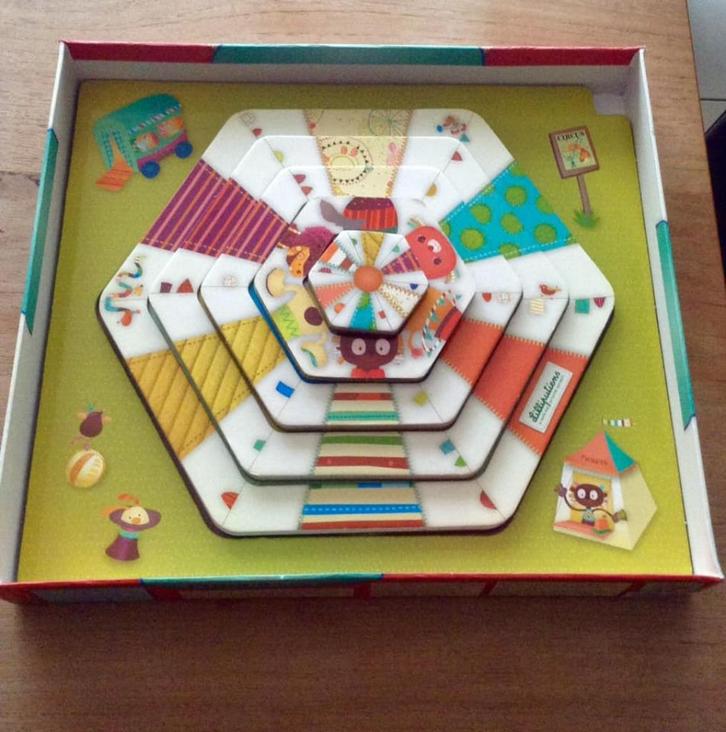 Puzzel Circus Puzzle Show Lilliputiens, Hobby en Vrije tijd, Denksport en Puzzels, Zo goed als nieuw, Legpuzzel, Minder dan 500 stukjes