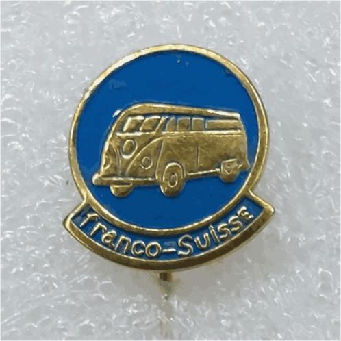 SP0670 Speldje Franco-Suisse VW bus blauw, Collections, Broches, Pins & Badges, Utilisé, Enlèvement ou Envoi