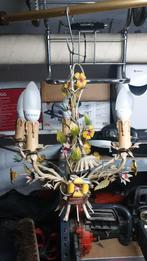 Franse metalen hanglamp met bloemen, Enlèvement