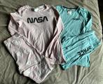 Set van 2 pyjama's NASA meisjes H&M maat 146/152, Fille, Vêtements de nuit ou Sous-vêtements, Utilisé, Enlèvement ou Envoi