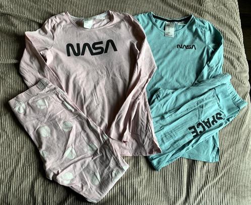 Set van 2 pyjama's NASA meisjes H&M maat 146/152, Kinderen en Baby's, Kinderkleding | Maat 146, Gebruikt, Meisje, Nacht- of Onderkleding
