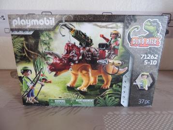 Playmobil - Dino Rise 71262 – Tricératops et soldats beschikbaar voor biedingen