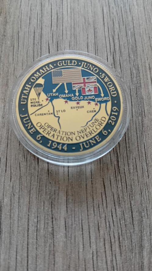 Munt landing in Normandie 6 6 1944, Postzegels en Munten, Edelmetalen en Baren, Ophalen of Verzenden