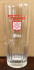 bier brouwerij glas Facon Gent  geribd, Verzamelen, Ophalen of Verzenden, Zo goed als nieuw