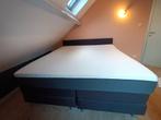 Boxspringbedden 2x90x200+EMMA matras 180x200-hoofdbord, Ophalen, Gebruikt, Tweepersoons, Tijdloos