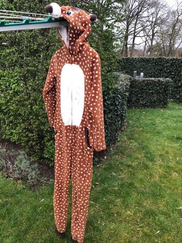 Hertenkostuum carnaval/onesie maat 164 beschikbaar voor biedingen