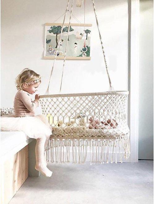 Gehaakt hangwiegje * NIEUW * nooit gebruikt, Kinderen en Baby's, Kinderkamer | Inrichting en Decoratie, Zo goed als nieuw, Ophalen