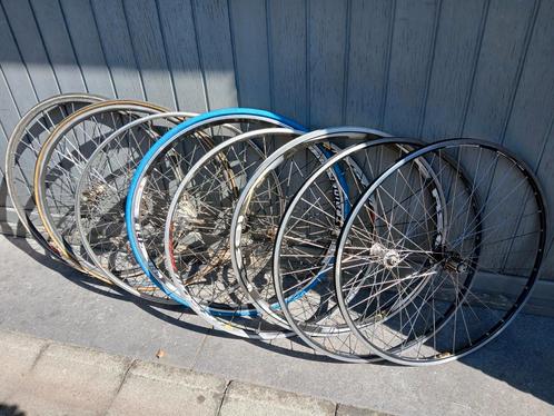 8 retro koersfiets wielen, Fietsen en Brommers, Fietsonderdelen, Gebruikt, Racefiets, Wiel, Ophalen