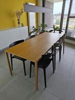 Moderne eiken design tafel (80 x 200), Huis en Inrichting, Tafels | Eettafels, Ophalen, Modern / design, Eikenhout, 200 cm of meer