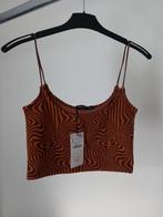 Oranje en bruine Stradivarius crop top, Nieuw, Oranje, Ophalen of Verzenden, Stradivarius