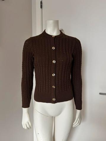 Salvatore Ferragamo chocoladebruin wollen vest S beschikbaar voor biedingen