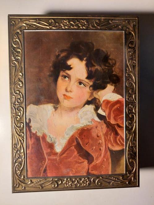 Vintage Blik De Beukelaer – "The Red Boy" - Charles William, Verzamelen, Blikken, Gebruikt, Koek(jes), Overige merken, Ophalen of Verzenden