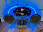 Rond 1980 gekocht radio FM en AM cassetterecorder neon licht, Ophalen of Verzenden, Zo goed als nieuw, Radio