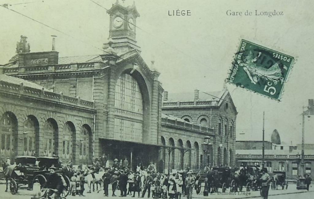 Liège gare de Longdoz avec attelages (Chemin de fer), Enlèvement ou Envoi, Avant 1920, Affranchie, Liège