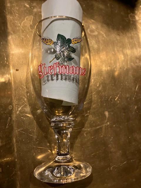 VERRE DE KRIEK LIEFMANS 25 CL H : 18 CM, Collections, Verres & Petits Verres, Comme neuf, Verre à bière, Enlèvement ou Envoi