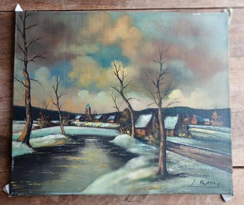 Langs de Koude Oever, Antiek en Kunst, Kunst | Schilderijen | Klassiek, Ophalen of Verzenden